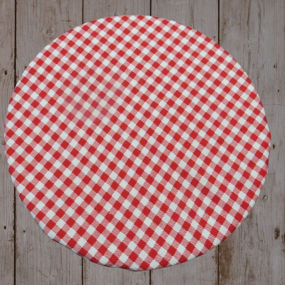Kitchenaid Bowl Cover, Reversible Strawberries and Red Gingham - Picture 5 of 6